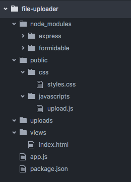 file uploader project structure